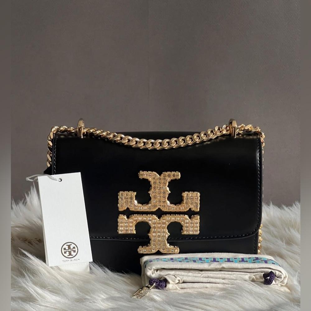 161930 - Tory Burch Eleanor Pave Spazzolato Small Convertible Shoulder Bag